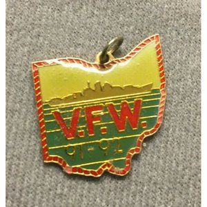 VFW Ohio 91-92 Charm/Pendant Gold tone enameled